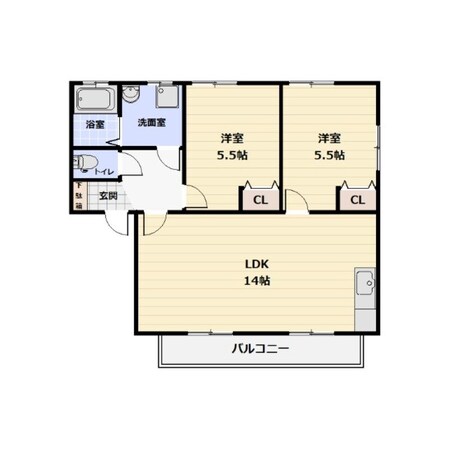 羽犬塚駅 徒歩99分 2階の物件間取画像